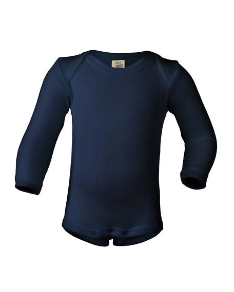 Engel Natur Romper Lange Mouw Wol/Zijde - Navy