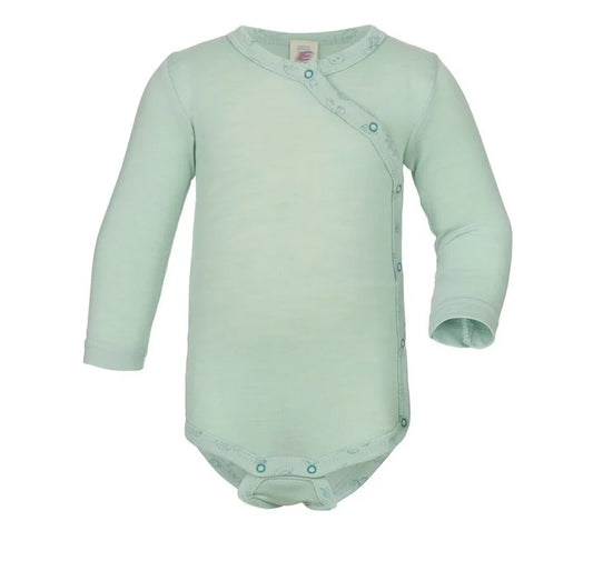 Engel Natur Overslagromper Lange Mouw Wol/Zijde - Pastel Mint